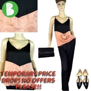 PEYTON JENSEN SATIN COPPER & BLACK TUNIC (L)